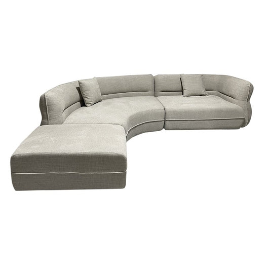 Sofa Rome 4-seater (Left Lounge) + ottoman Beige