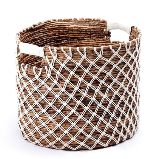 Storage Basket PURA | Plant Basket | Laundry Basket (white) made from Banana Fibre (3 sizes)