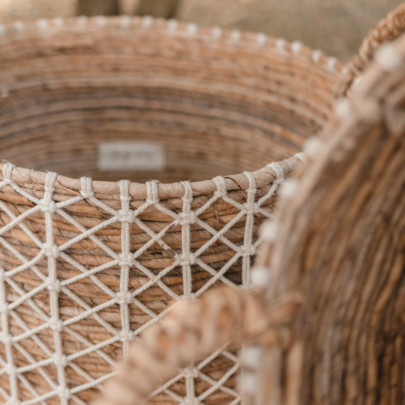 Boho Laundry Basket KERSO | Plant Basket | Storage Basket made of Banana Fibre (3 sizes)