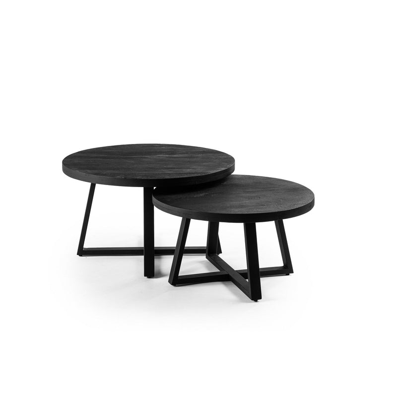 Coffee table, set of 2, B340 black