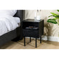 Bedside table, 1 drawer, A340 black