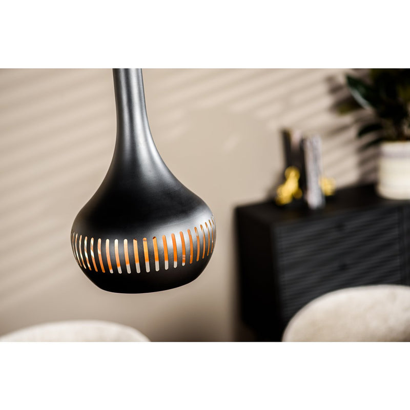 Hanging lamp, 3-light, H340 black