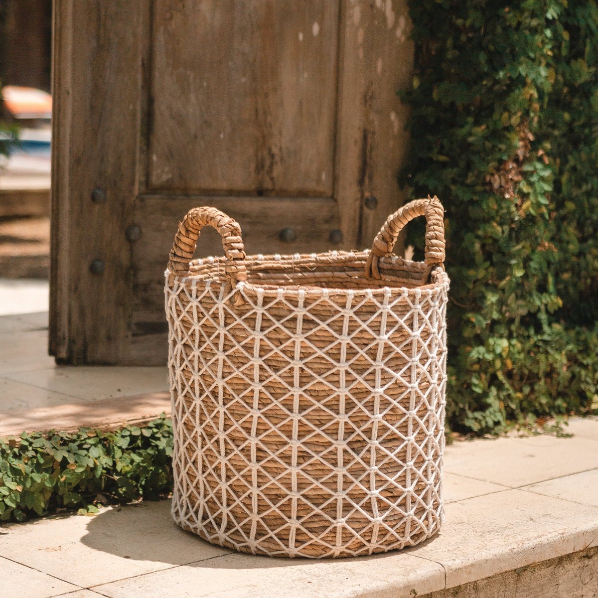 Boho Laundry Basket KERSO | Plant Basket | Storage Basket made of Banana Fibre (3 sizes)