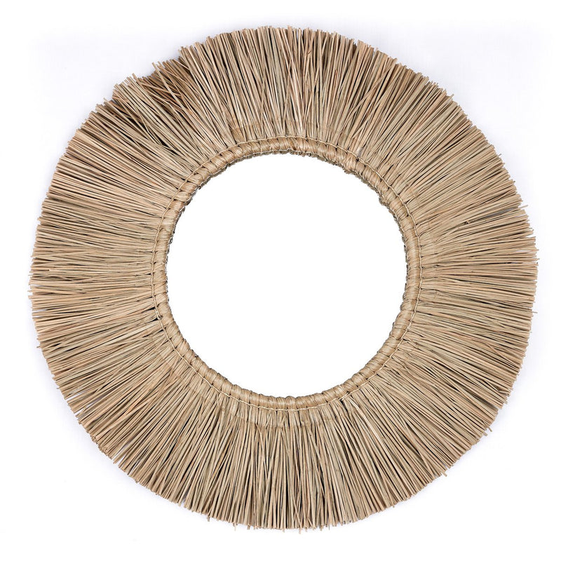 Wall Mirror from Seagrass Round with 60 cm Diameter RIMBA