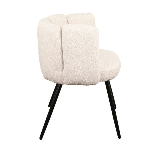 High five chair white pearl (boucle) (Set of 2)