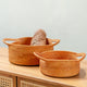 Small Rattan Storage Basket Decorative Basket SUWARI (2 sizes) great as Breas Basket or Fruit Bowl