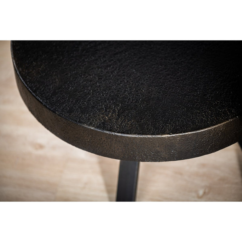 Coffee table round 58 cm, Lava, B341 vintage black