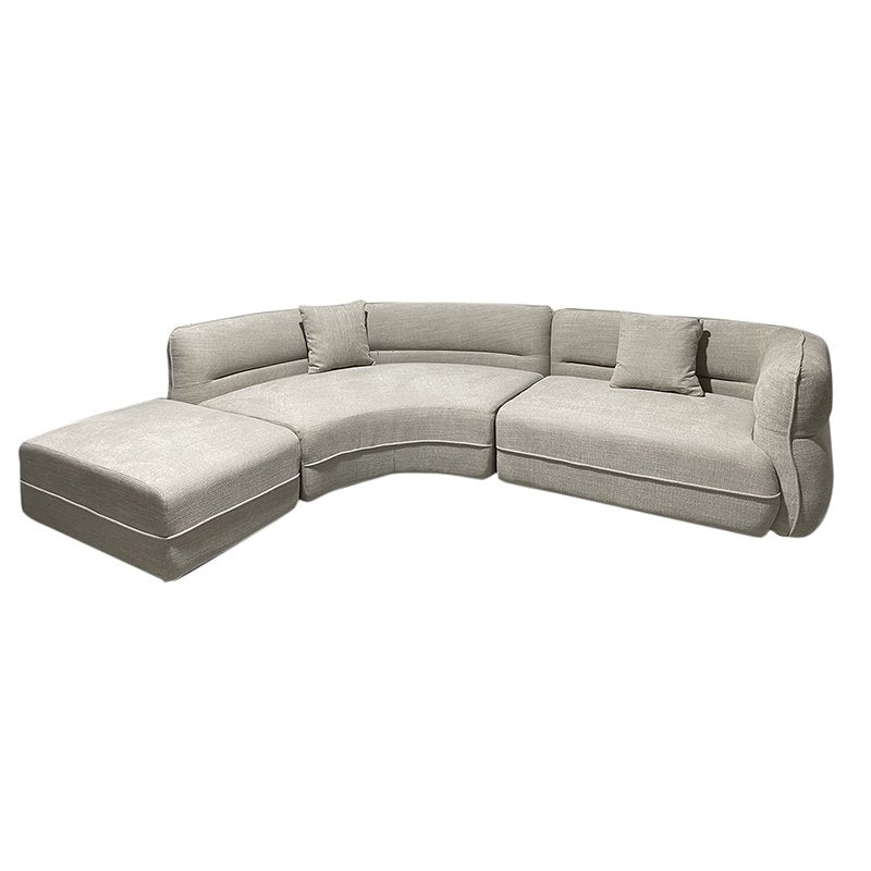 Sofa Rome 4-seater (Left Lounge) + ottoman Beige