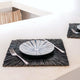 Black Seagrass Placemat (Set of 2, 4 or 6) 36 cm | Rectangular Square Table Mat VARNA (black)