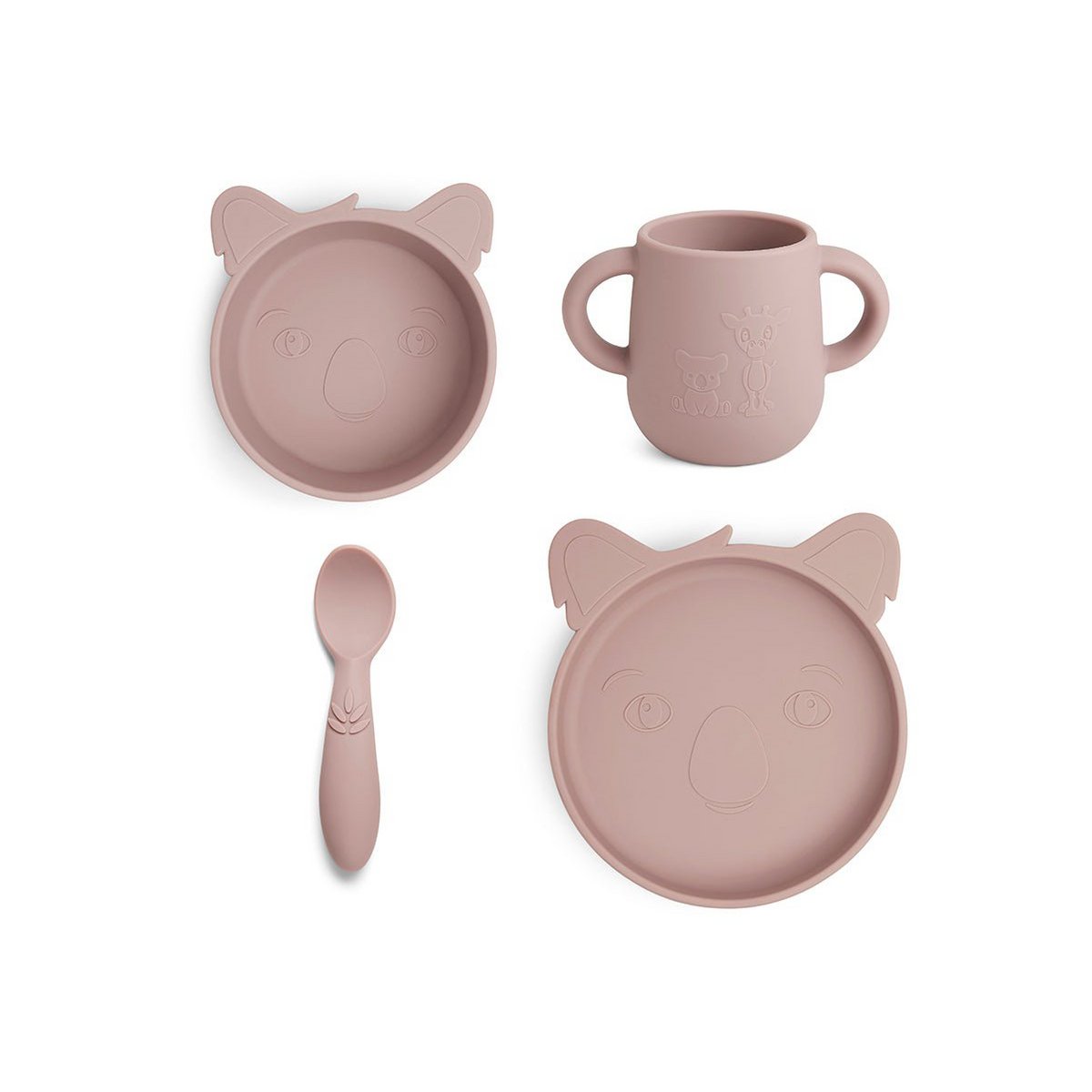 Lykke silicone dinner set 4-pack Koala-Woodrose