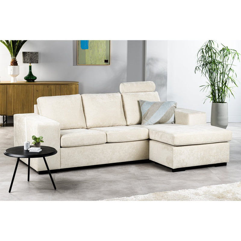 3 seater sofa CL L+R, with headrest, fabric Hotel Chique, H460 beige