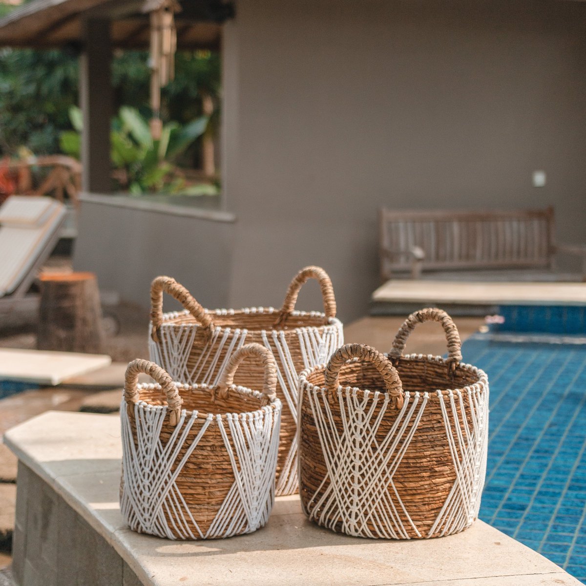 Storage Basket | Plant Basket | Laundry Basket LAWU made from Banana Fibre (3 sizes)