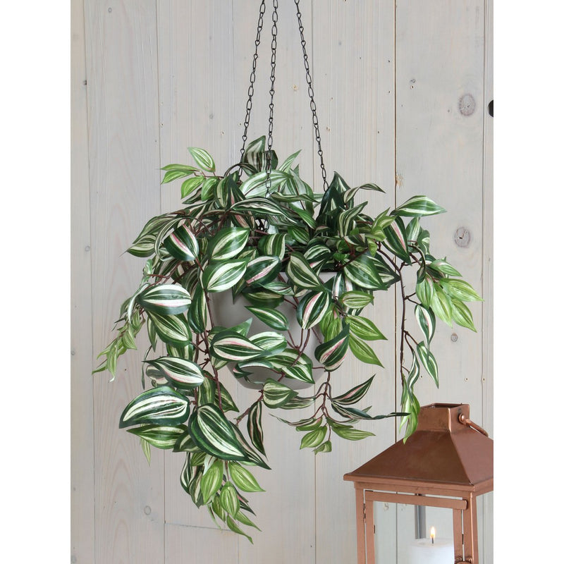 Tradescantia Artificial Hanging Plant - L15 x W30 x H80 cm - Green