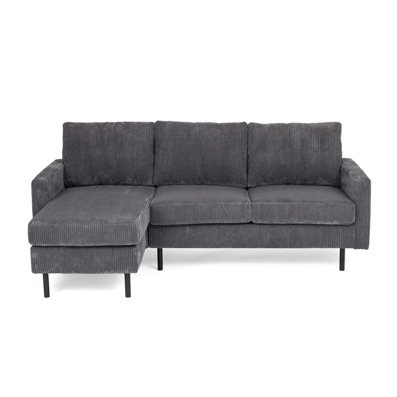 3 seater sofa CL L+R, fabric RIB, RIB230 anthracite