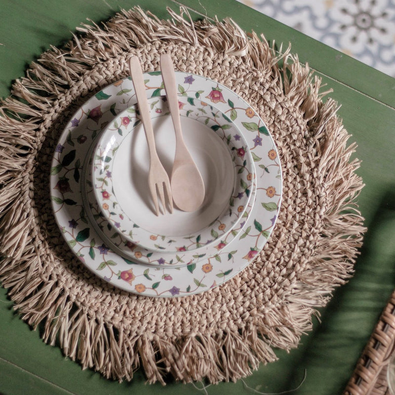 Placemat (set van 2, 4 of 6) AMBON | Placemat van Raffia | 35 cm diameter