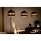 Hanging lamp, 3-light, H340 black