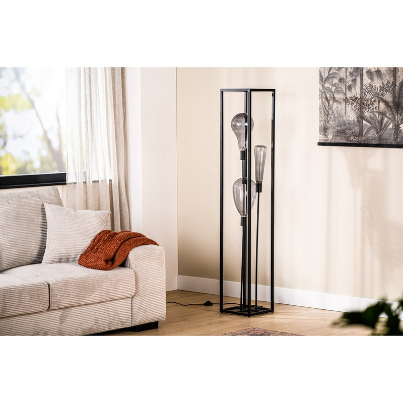 Floor lamp, 3-light, V340 black