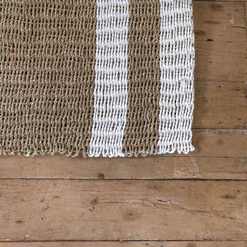 Seagrass carpet 120x60 cm SEWU | Striped Rug made of Seagrass