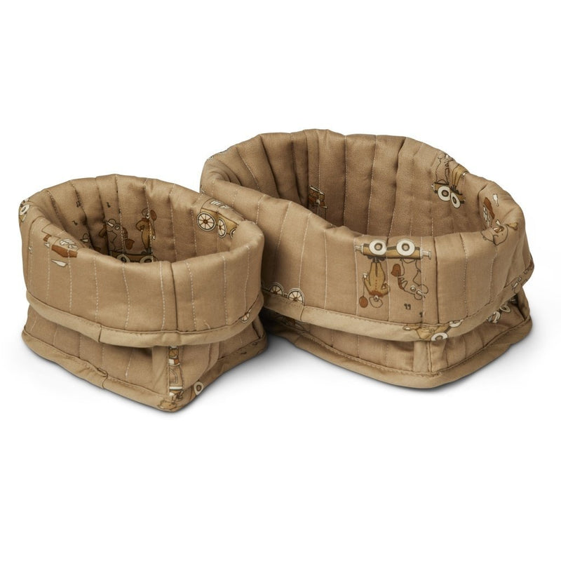 Lumi quilted basket set-carnival train