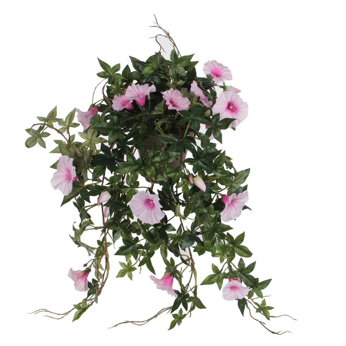 Kunstmatige Petunia Hangplant in Bloempot Stan - L25 x B45 x H50 cm - Roze