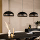 Hanging lamp, 3-light, H340 black