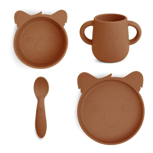 Lykke silicone dinner set 4-pack Koala