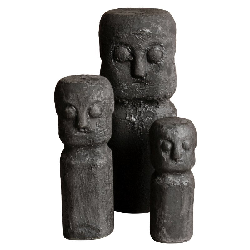 Ceramic Sumba Statue L Black (Set of 6)