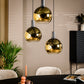 Hanglamp, 3-lichts,H850 goud