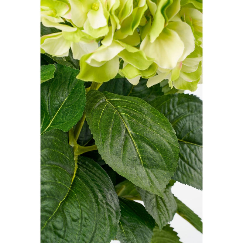 Artificial Hydrangea Plant in Flower Pot Stan - H45 x Ø45 cm - Green