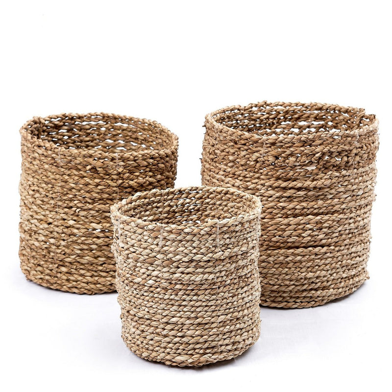 Small Seagrass Basket BHINNEKA | Plant Basket | Woven Boho Basket | Planter | Decorative Basket | Small Storage Basket | Round Flower Basket