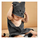 Aki hooded baby towel-Asphalt