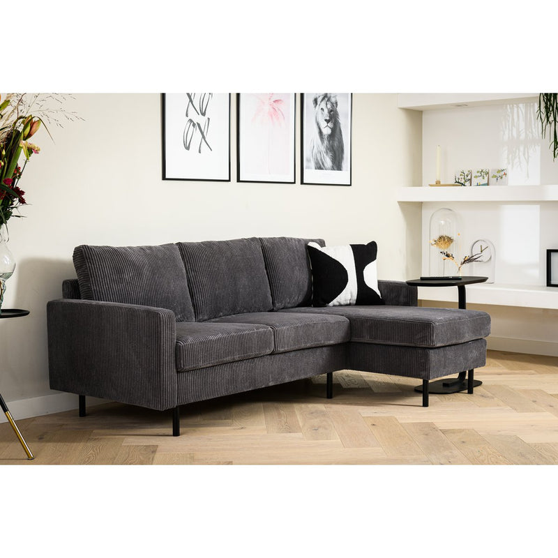 3 seater sofa CL L+R, fabric RIB, RIB230 anthracite