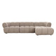 Sofa New York 4-seater (Right Lounge) Sand Boucle