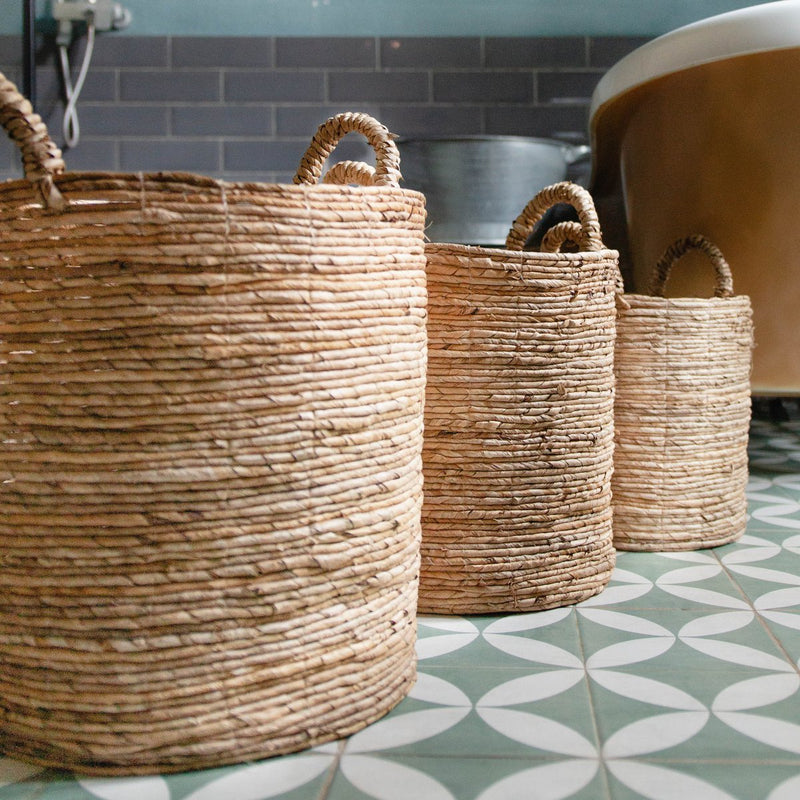 Laundry Basket SYAILENDRA | Plant Basket | Storage Basket made from Banana Fibre (3 sizes)