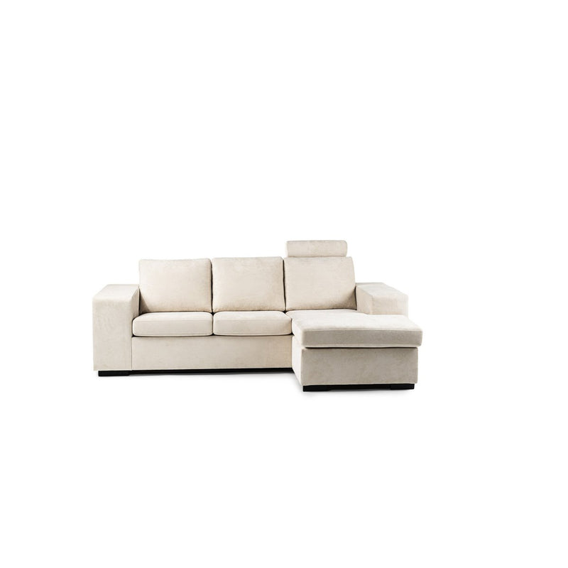 3 seater sofa CL L+R, with headrest, fabric Hotel Chique, H460 beige