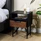 Bedside table, 1 drawer, A411 black