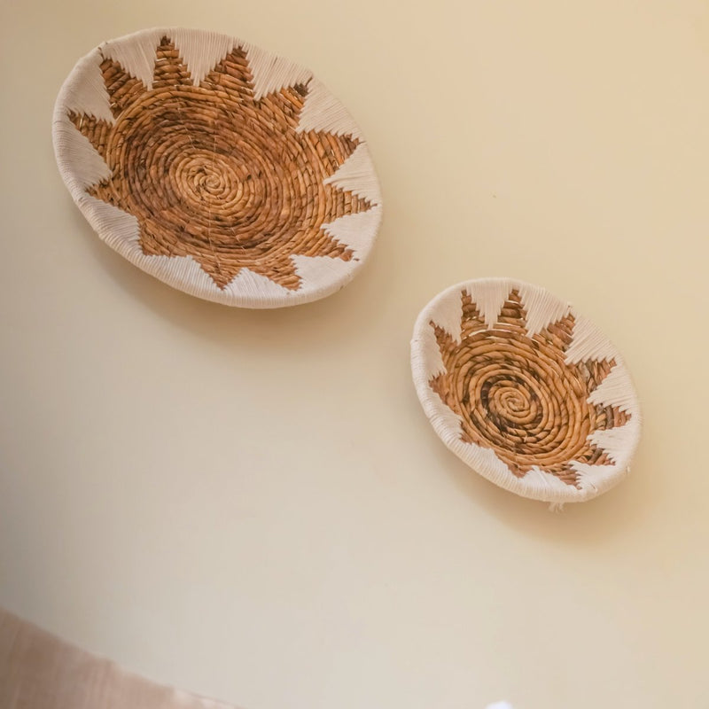 Wall Decor | Wall Hanging Set | Fruit Bowl | Decorative Bowl ADARI made of Banana Fibre (2 sizes)