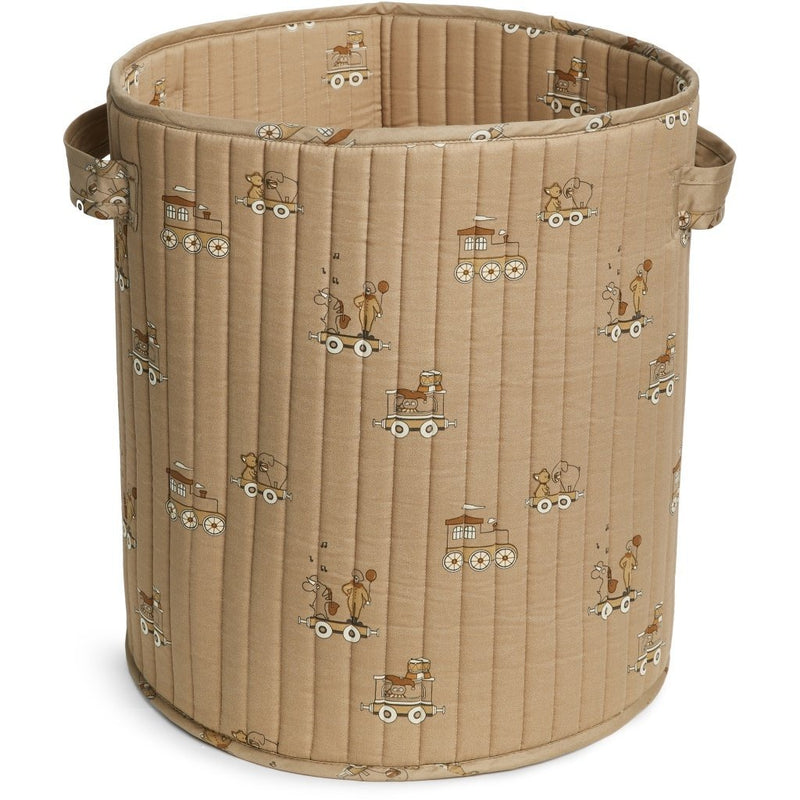 Moe padded storage basket - large carnival train