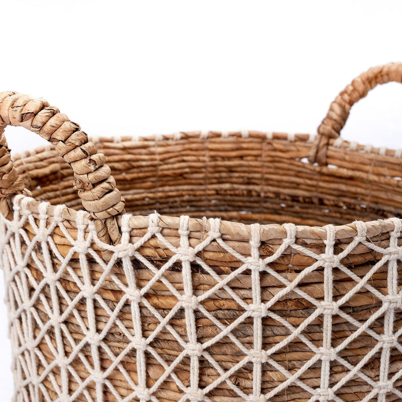 Boho Laundry Basket KERSO | Plant Basket | Storage Basket made of Banana Fibre (3 sizes)