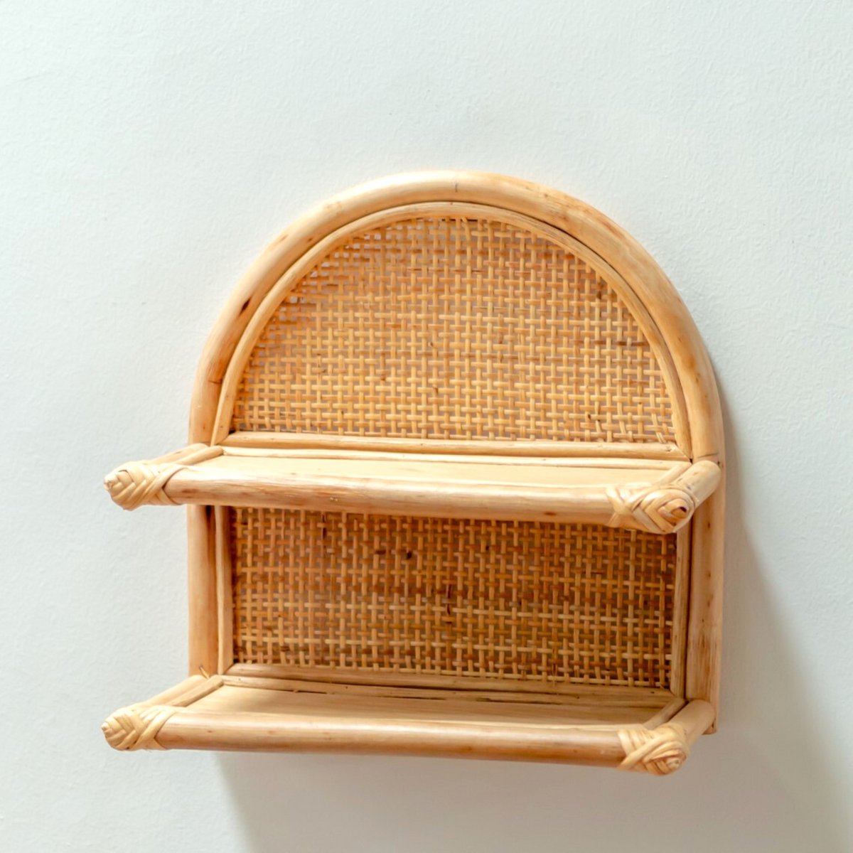 Rattan Wall Shelf 30x30 cm |  Hanging Small Shelf TIASA beige