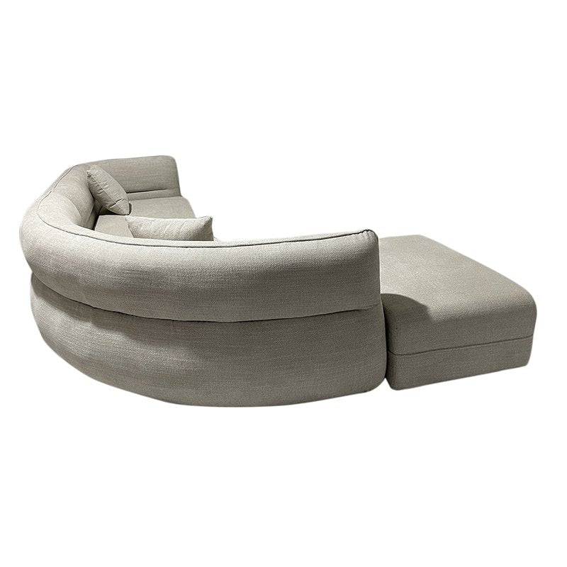 Sofa Rome 4-seater (Left Lounge) + ottoman Beige