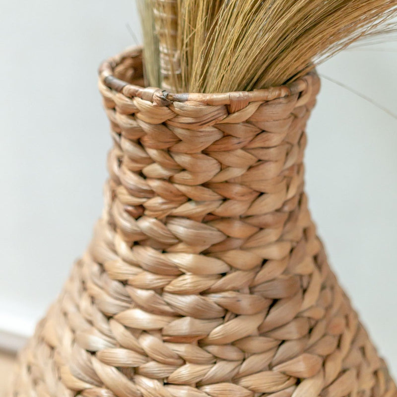 Woven Boho Vase DAYANA natural made from Water Hyacinth