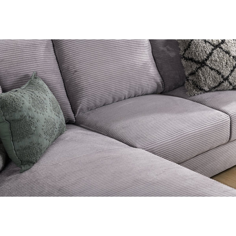 3 seater sofa CL left, fabric RIB, RIB311 gray