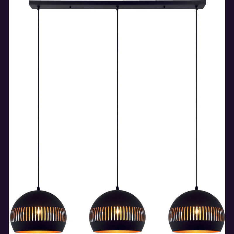 Hanglamp, 3-lichts, H340 zwart