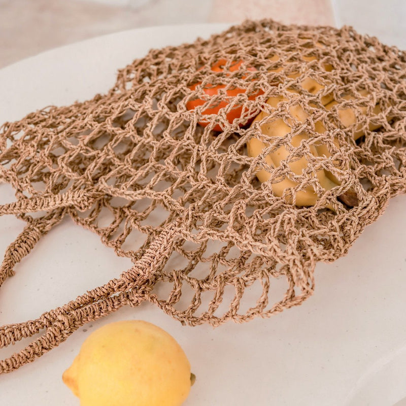 Raffia String Bag | Handgeweven herbruikbare boodschappentas CANANG