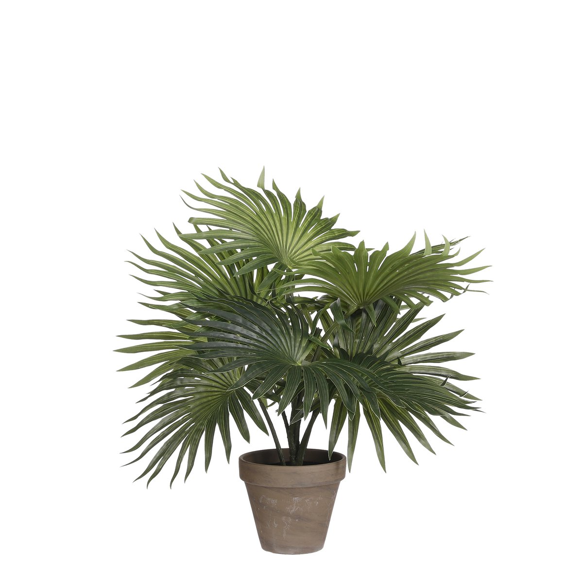 Artificial Palm Plant in Flower Pot Stan - H40 x Ø35 cm - Green