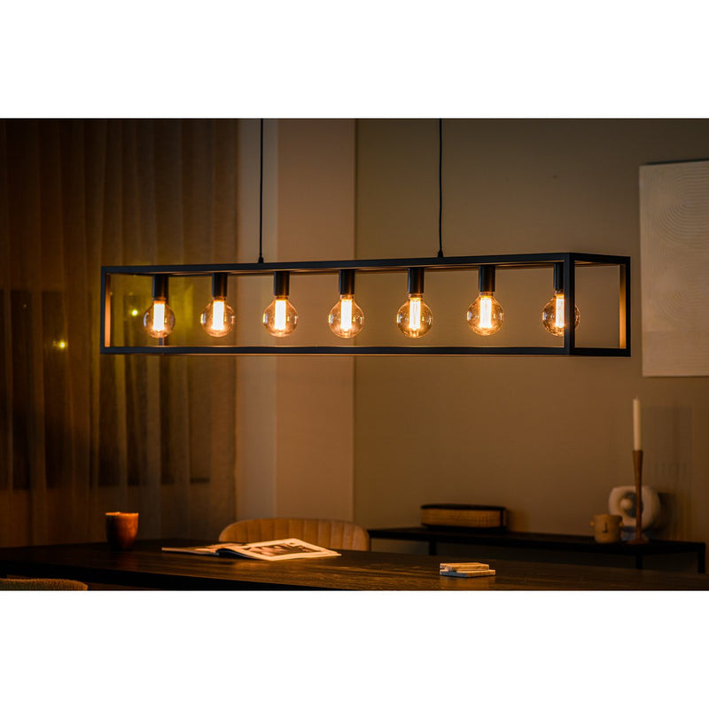 Hanging lamp, 7-light, H340 black