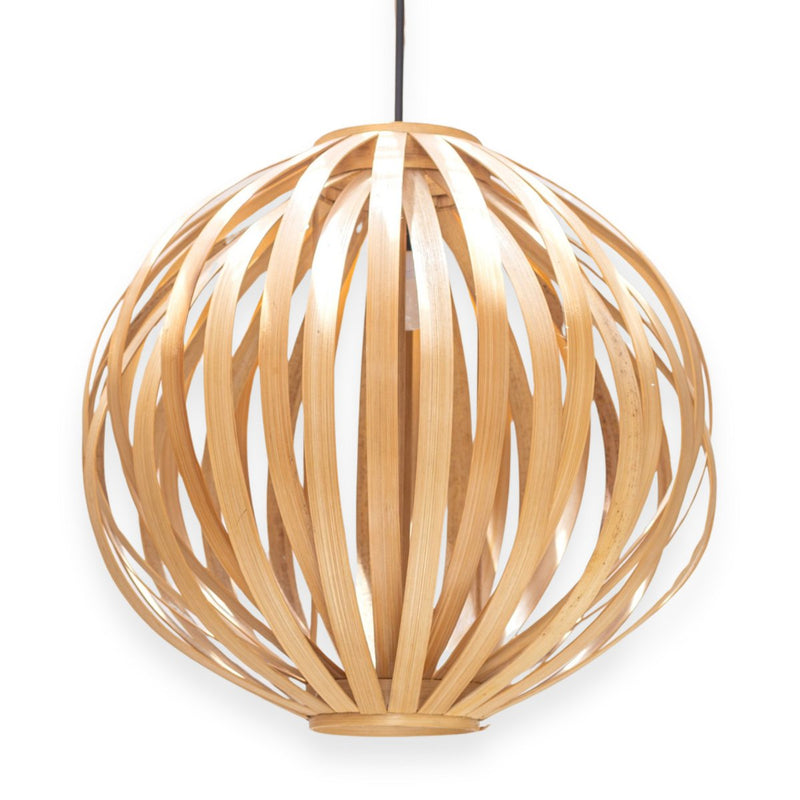 Bamboo Lamp Natural Lampshade UBUD Spherical Shaped Ceiling Lamp Pendant Lamp Made of Natural Fibres