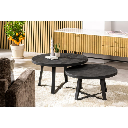 Coffee table, set of 2, B340 black