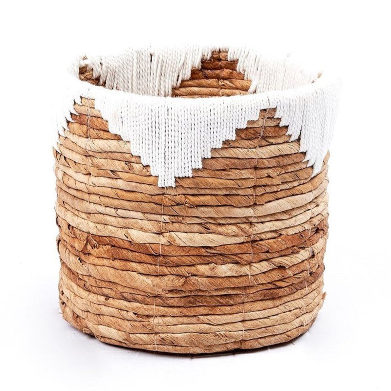 Small Seagrass Basket MENIK | Plant Basket | Woven Boho Basket | Planter | Round Flower Basket | Macrame Basket